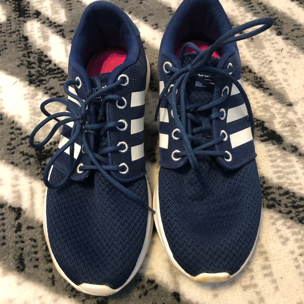 Navy blue adidas sneakers